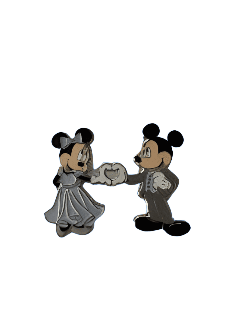 Formal Mickey and Minnie Make Heart Hands Disney pin