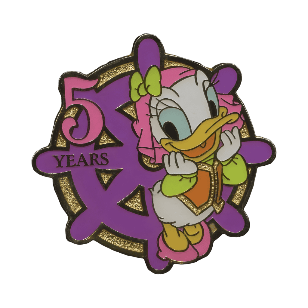 5th Anniversary - Ship Steering Wheel - Daisy Disney pin