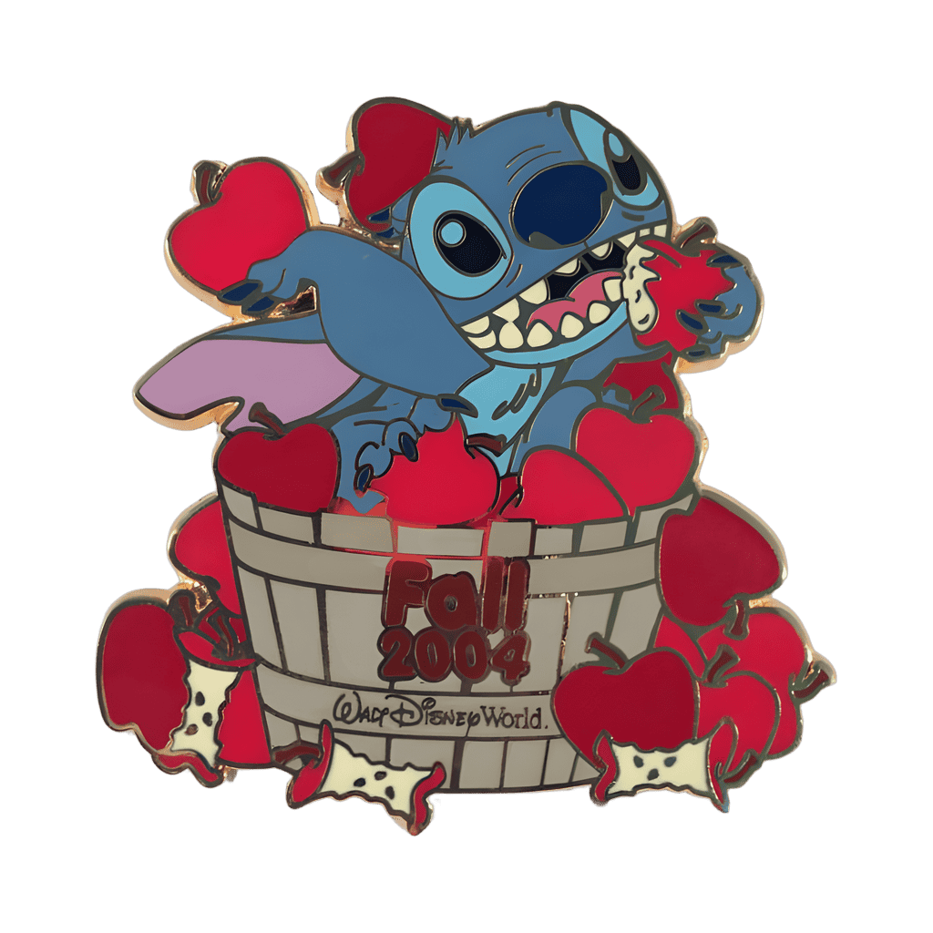 Stitch with apples Disney pin