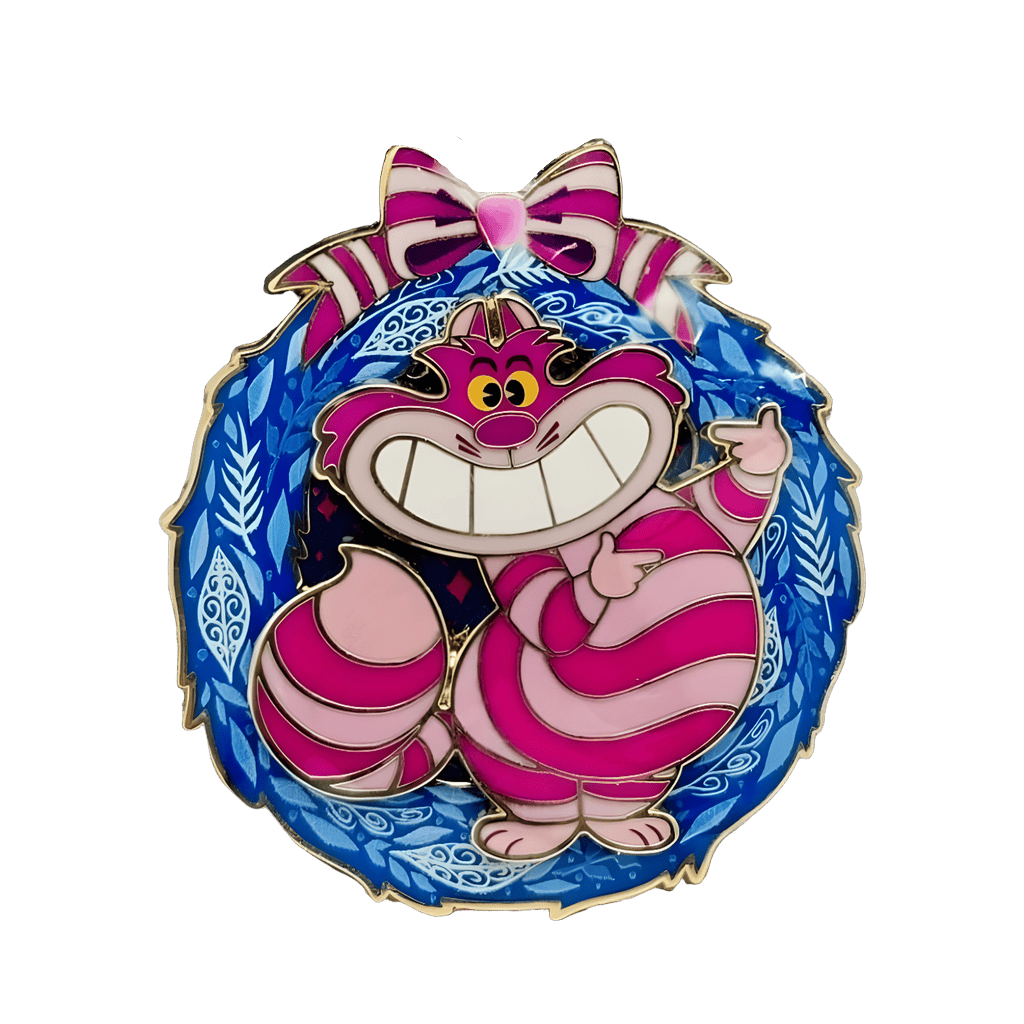 Cheshire Cat Christmas Wreath Disney pin