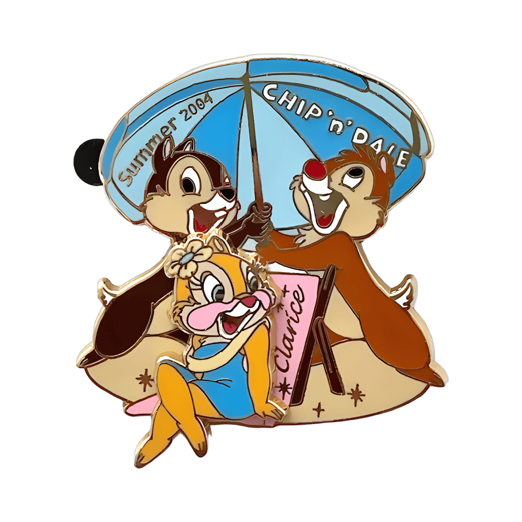 Clarice, Chip & Dale - Beachside Umbrella Disney pin
