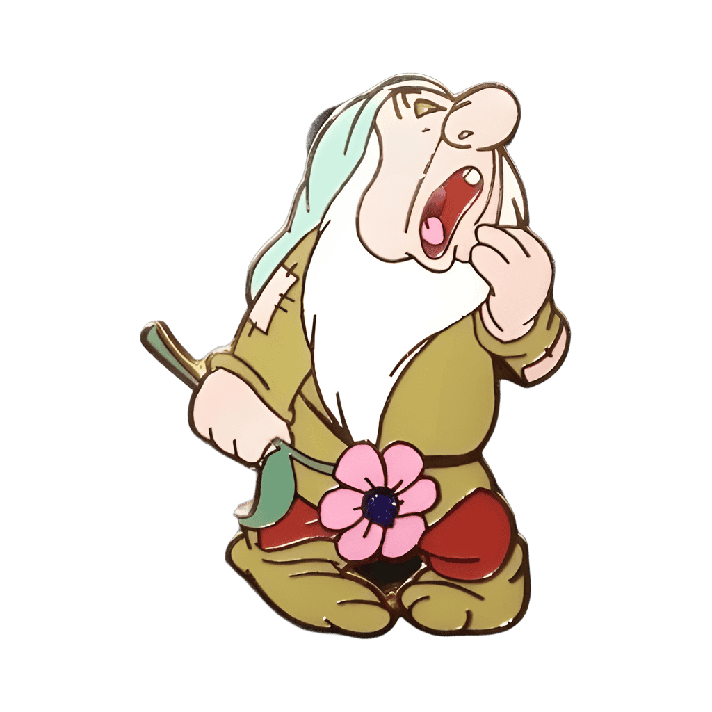 Sleepy with a jeweled flower Disney pin