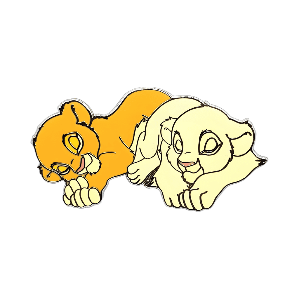 Simba and Nala Cubs (Silver Metal) Disney pin
