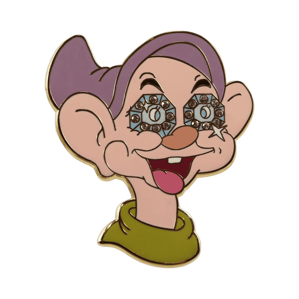 Dopey with Diamond Eyes Disney pin