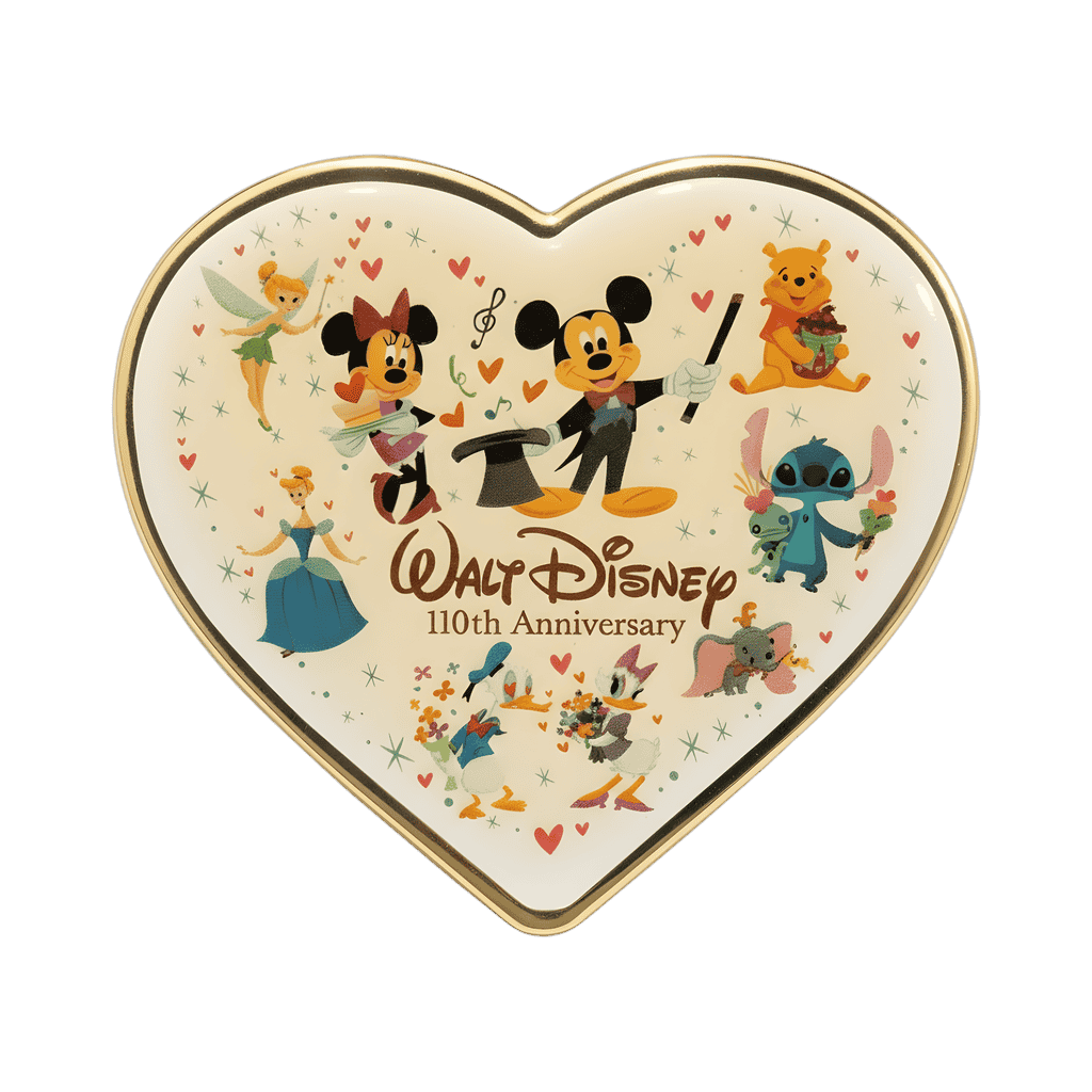 Walt Disney 110th Anniversary Commemorative Heart Disney pin