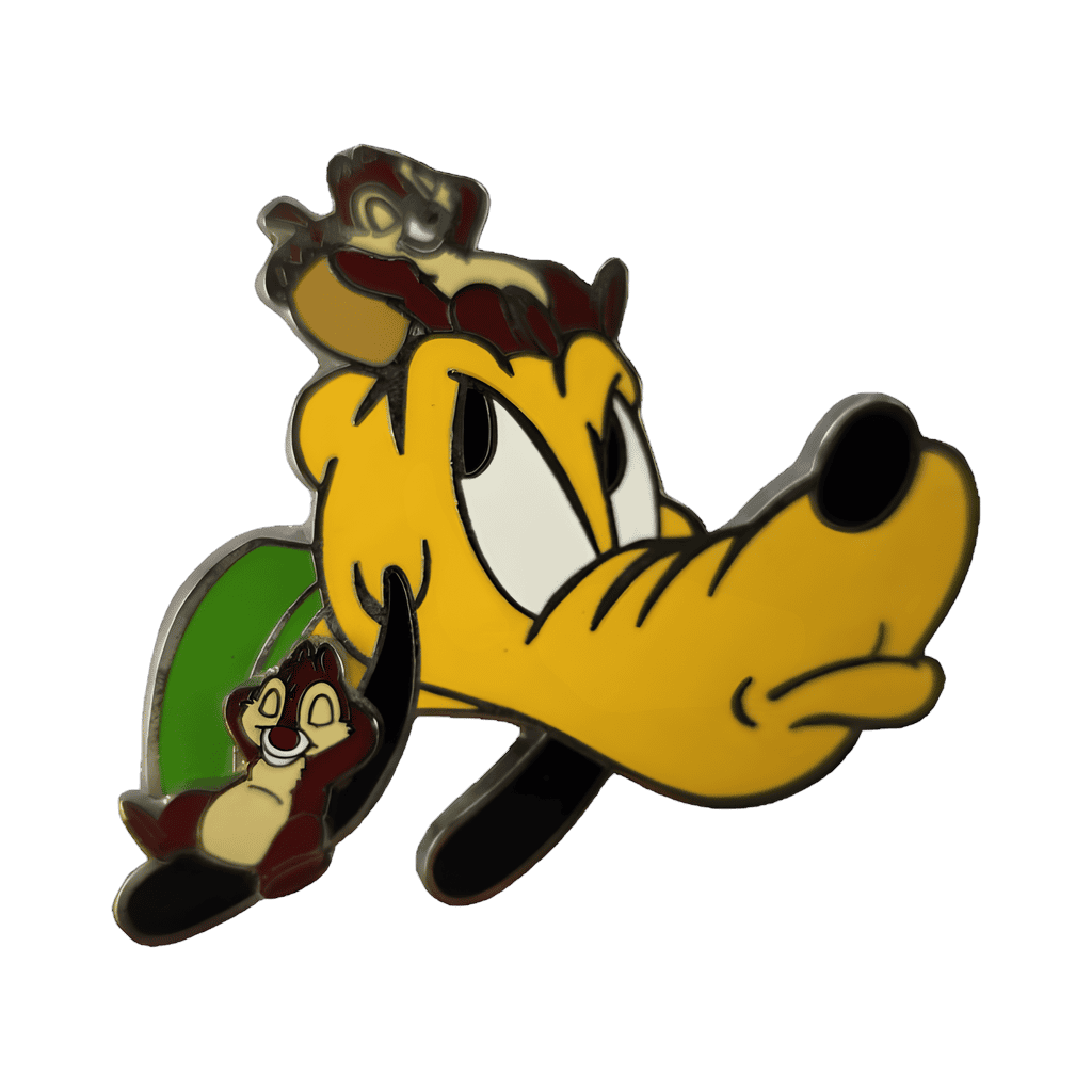 Chip and Dale Sleeping on Pluto's Head Disney pin