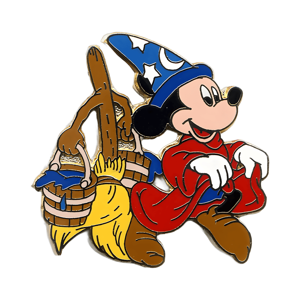 Sorcerer Mickey Skipping with a Broom Disney pin