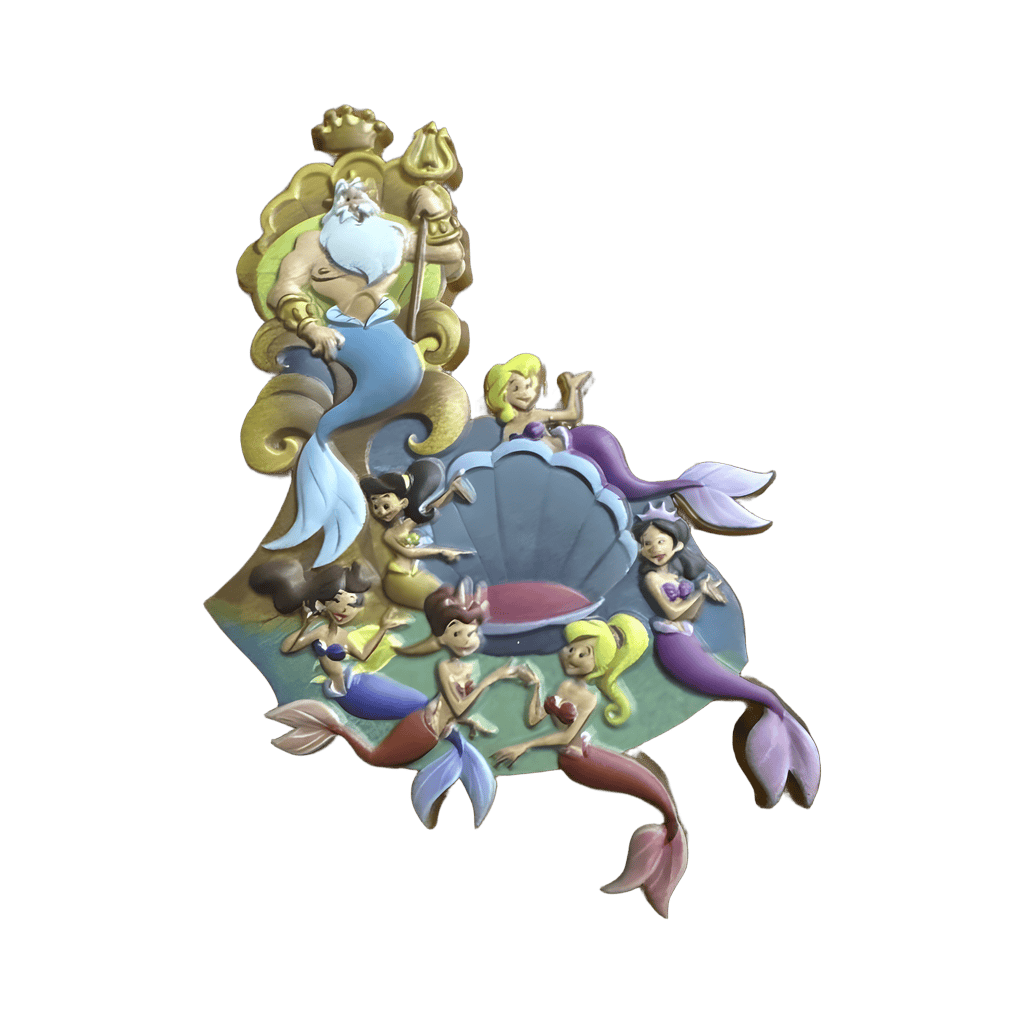 King Triton and Six of His Daughters Disney pin