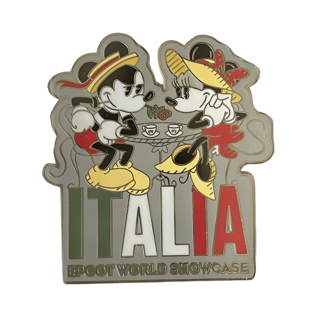 Italia-Mickey and Minnie Mouse Seated at Table Disney pin