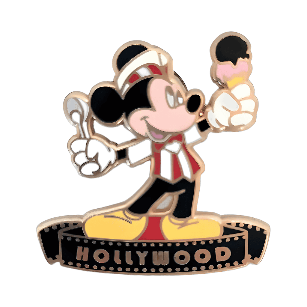 Mickey Soda Jerk atop a Hollywood Film Strip Disney pin