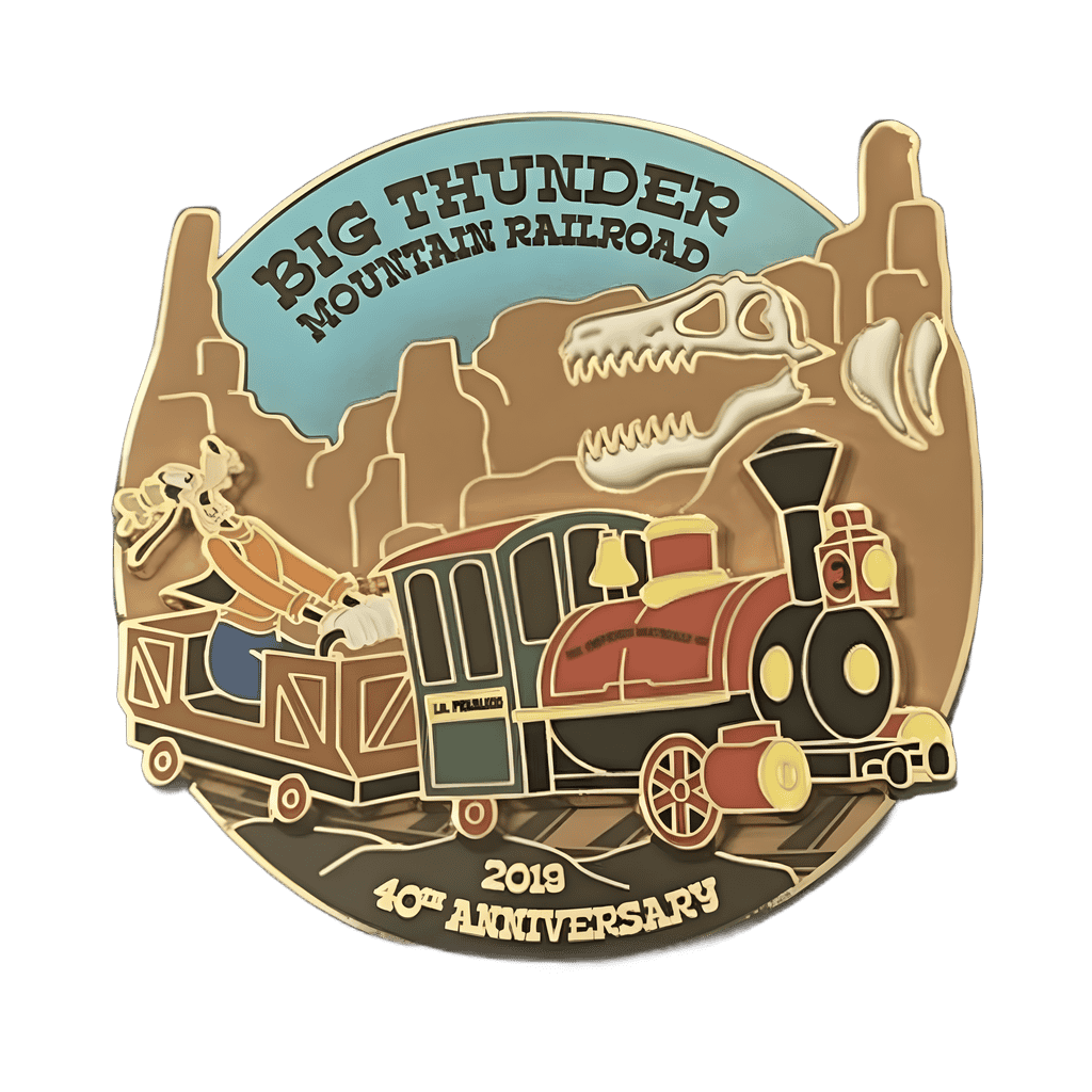 40th Anniversary - Goofy on Big Thunder Mountain Disney pin