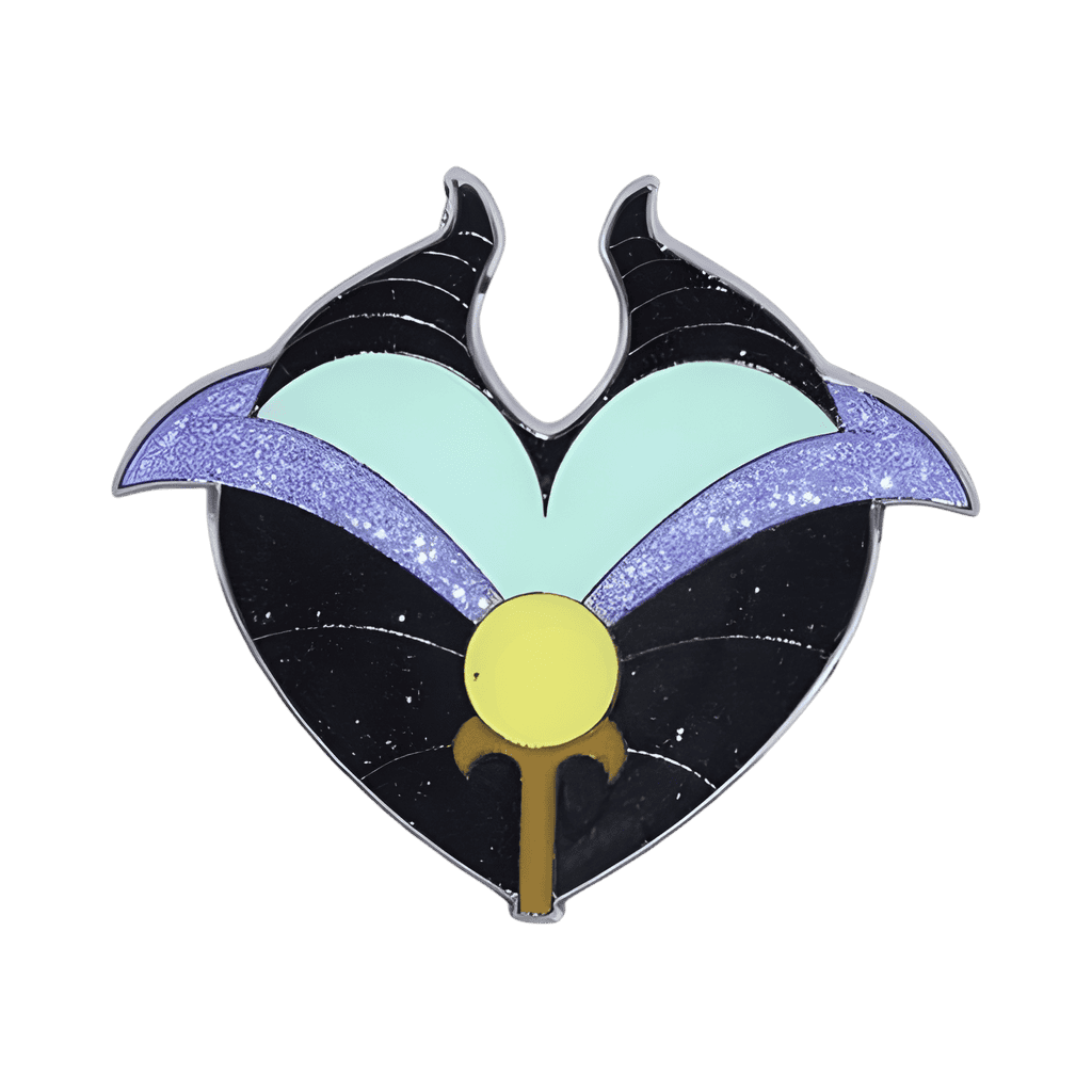 Maleficent Glitter Heart Disney pin