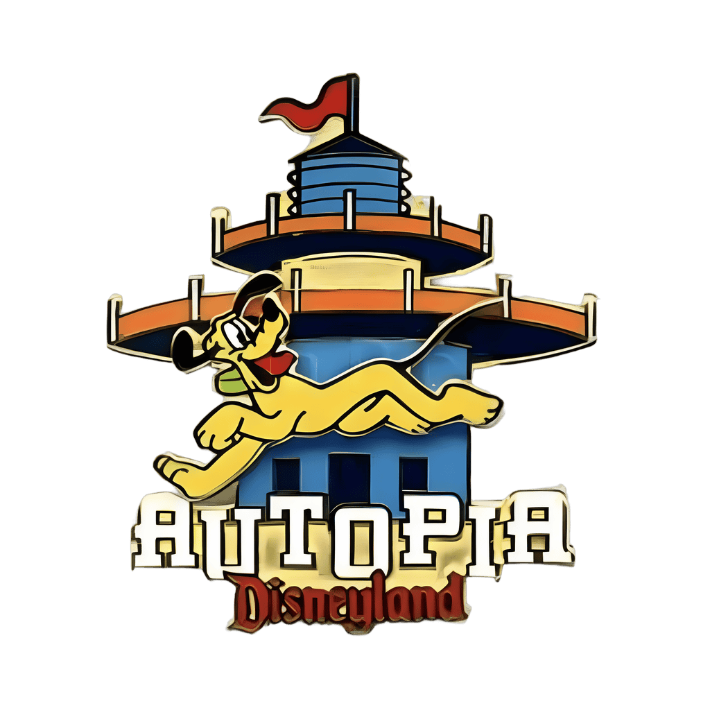 Pluto by Autopia Tower Disney pin