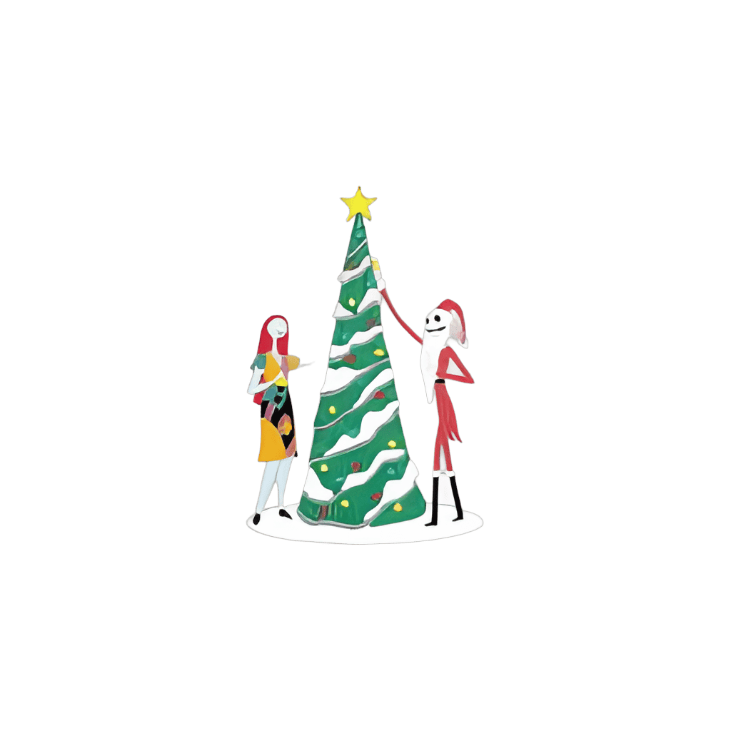 Jack and Sally Decorate Tree Disney pin