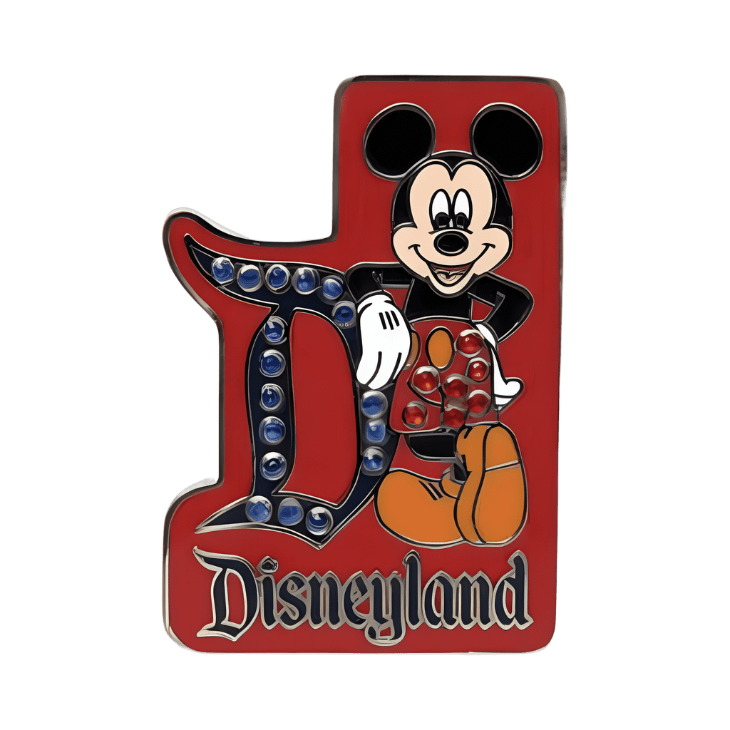 Jeweled Mickey with Gothic D Disney pin