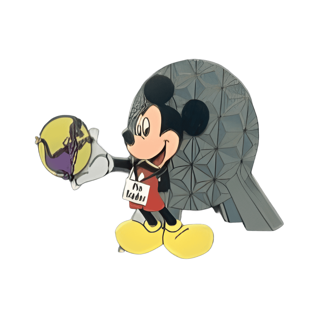 Mickey Puppet Pin - Spaceship Earth and Figment Disney pin