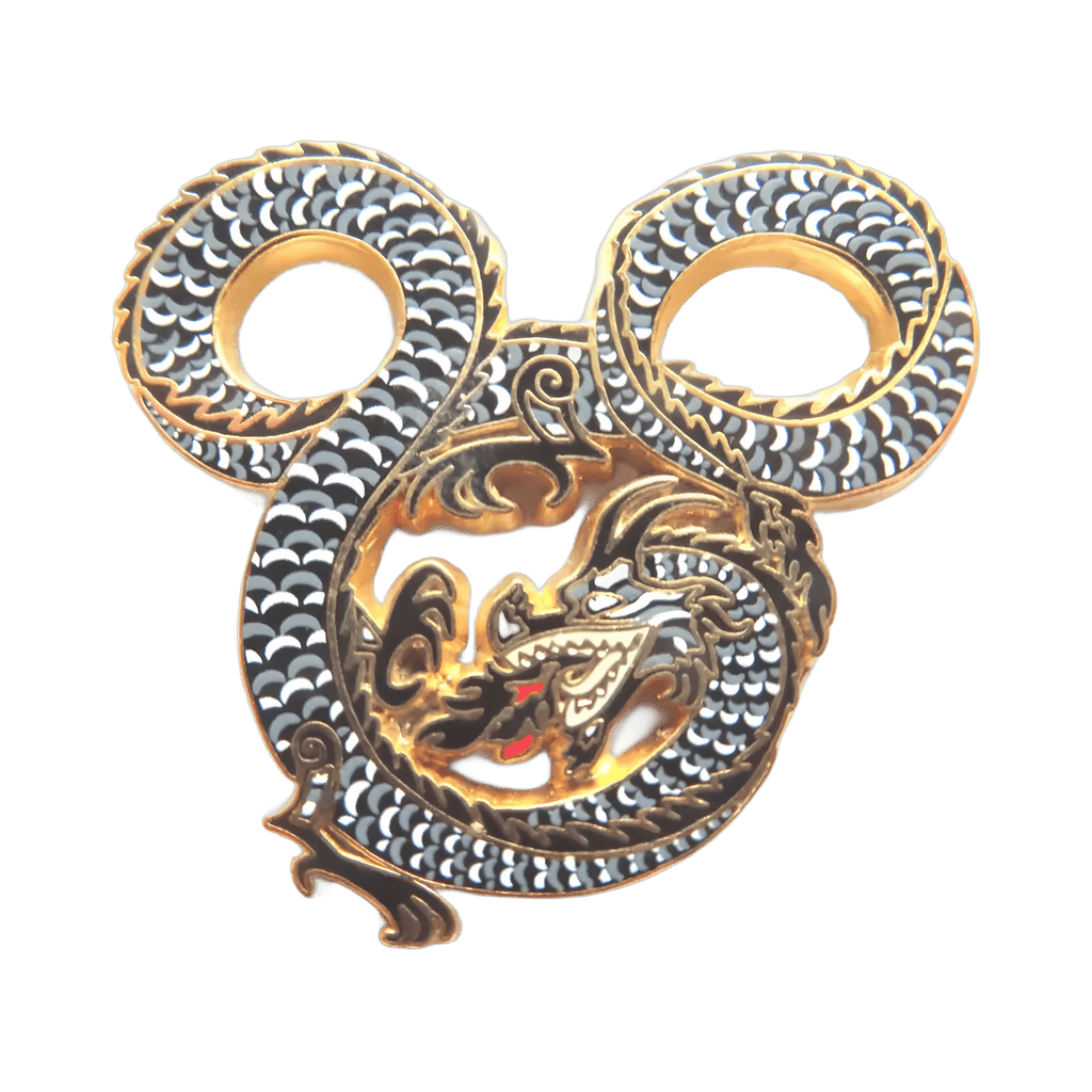 Black on Gold Disney pin