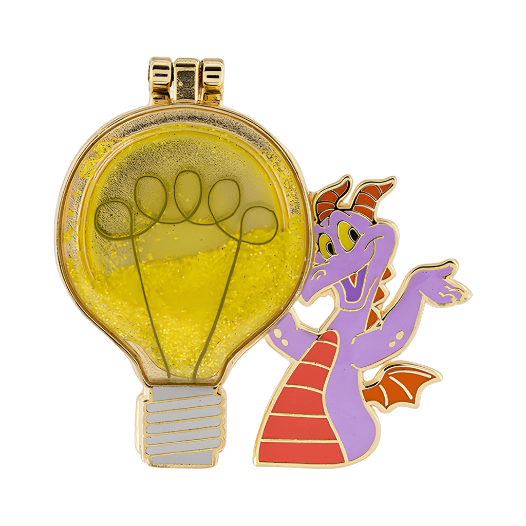Figment with Hinged Lightbulb and Dreamfinder Disney pin