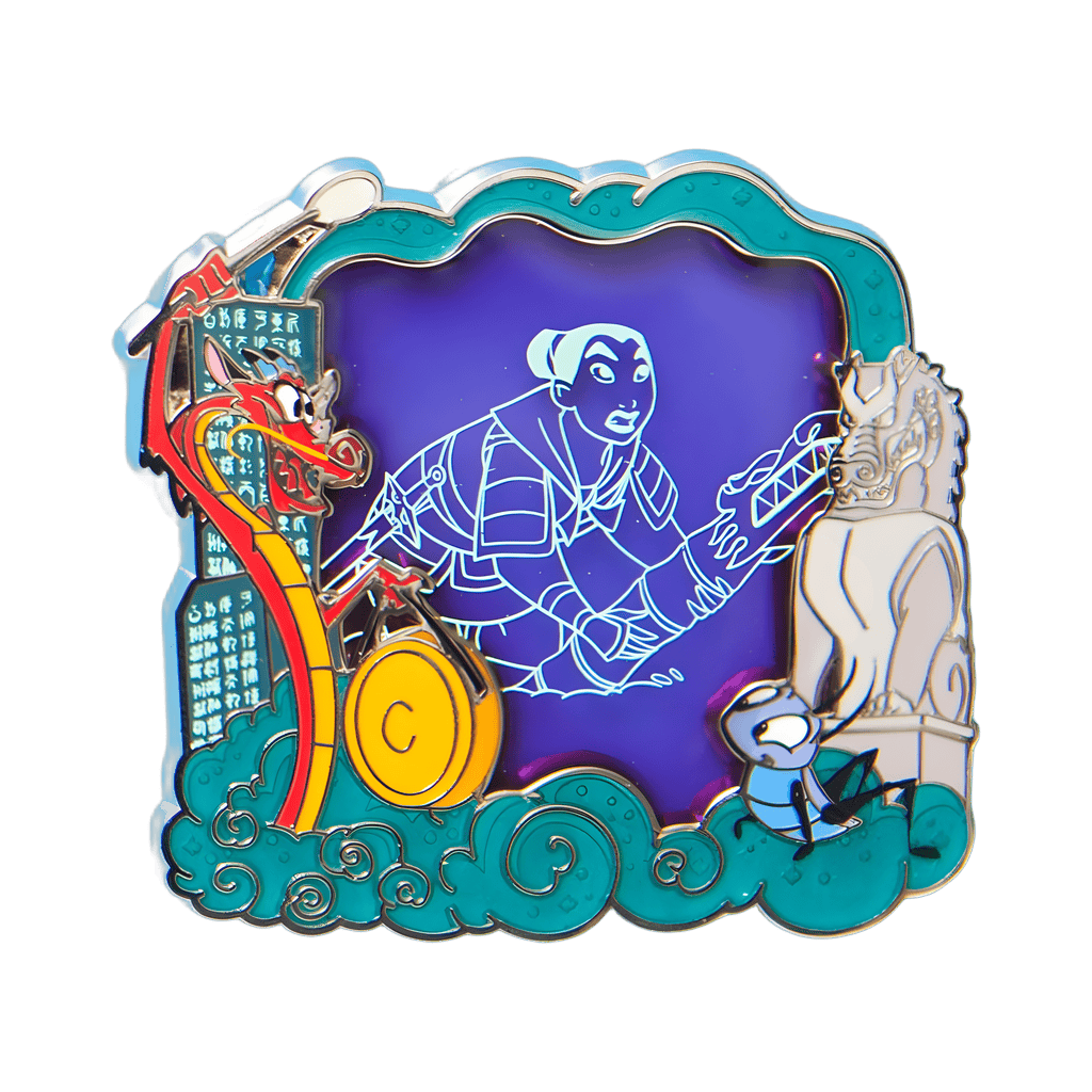 Mushu and Crickee - Mulan with Rocket Disney pin