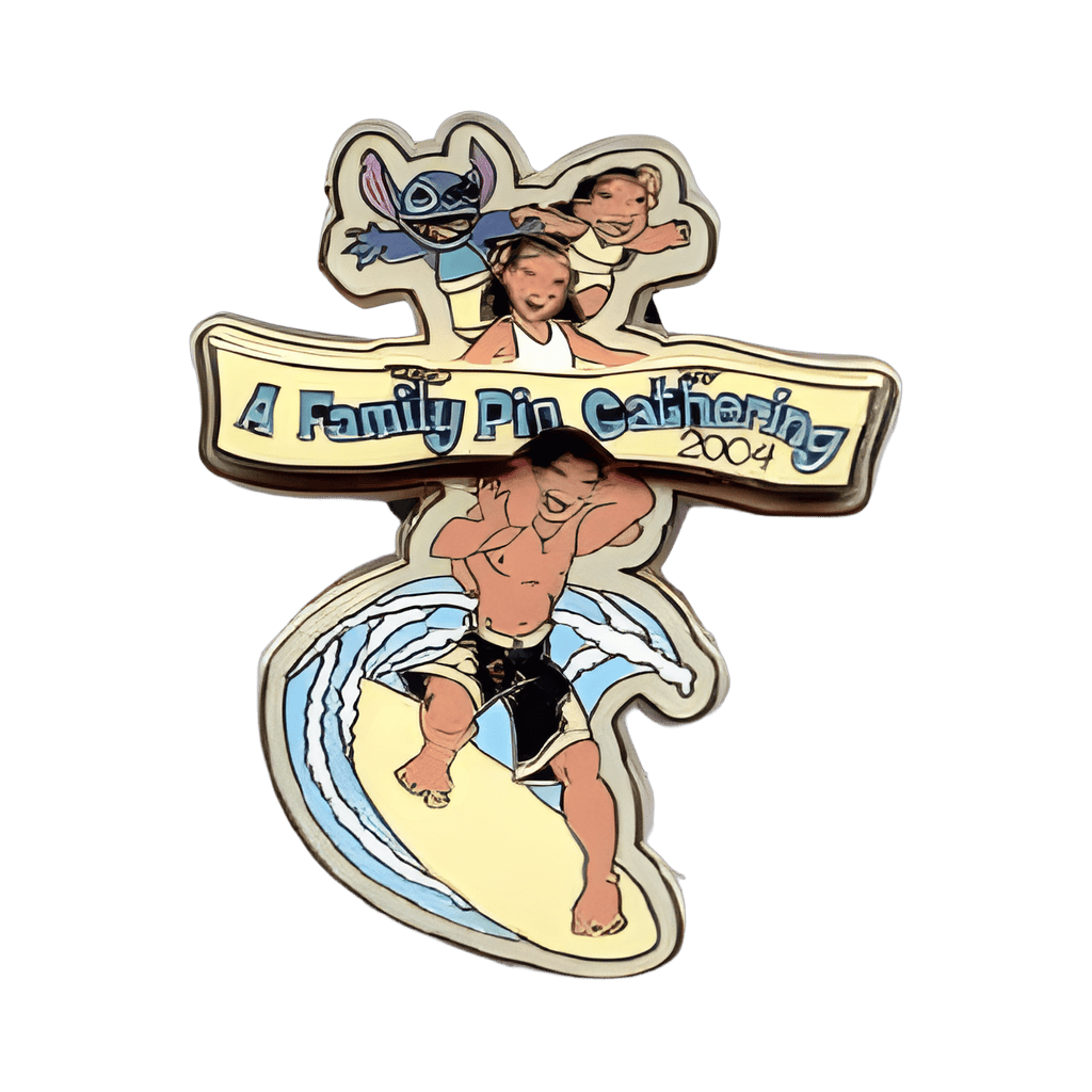 Stitch Family on Surfboard Disney pin