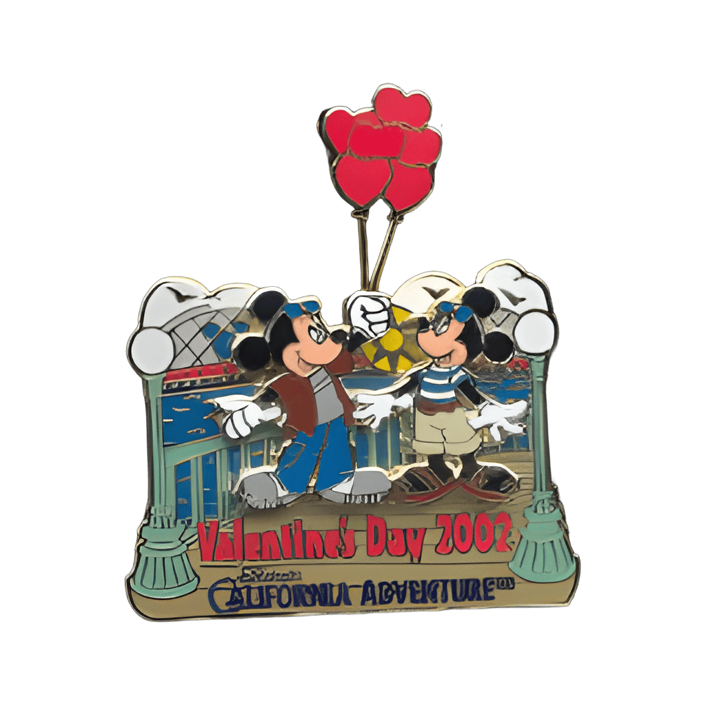 Mickey & Minnie with Heart Balloons Disney pin