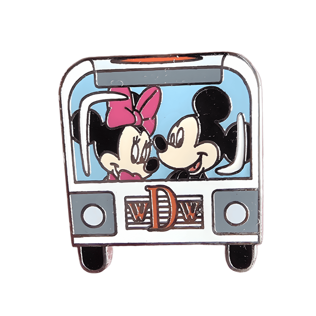 Mickey and Minnie Mouse Riding Bus WDW Travel Company Disney pin