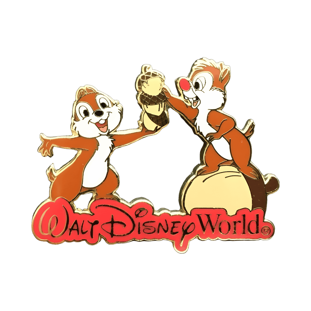Chip and Dale with Acorns and Walt Disney World Logo Disney pin