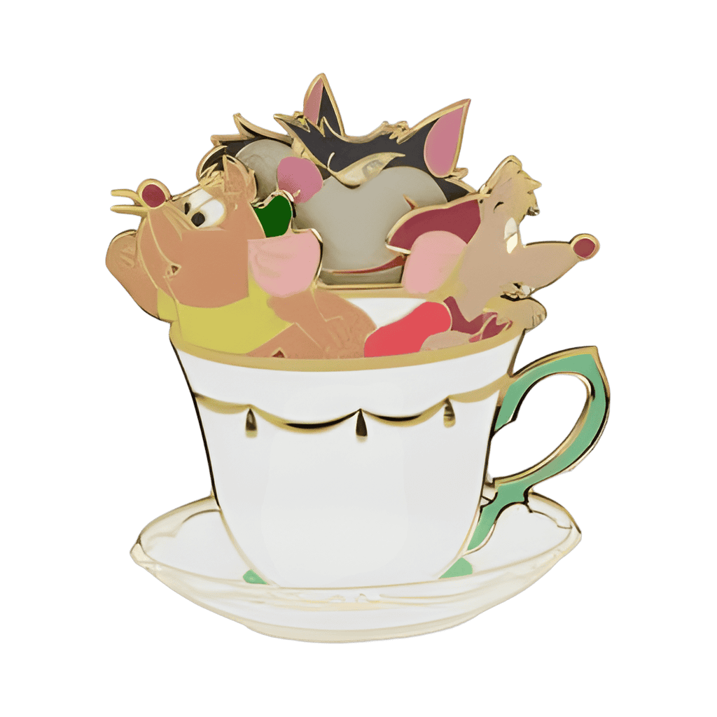 Gus, Jaq, & Lucifer Cup Disney pin