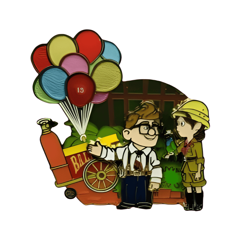Carl & Ellie at the zoo Disney pin