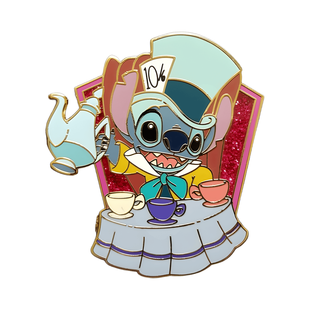 Stitch dressed as Mad Hatter Disney pin