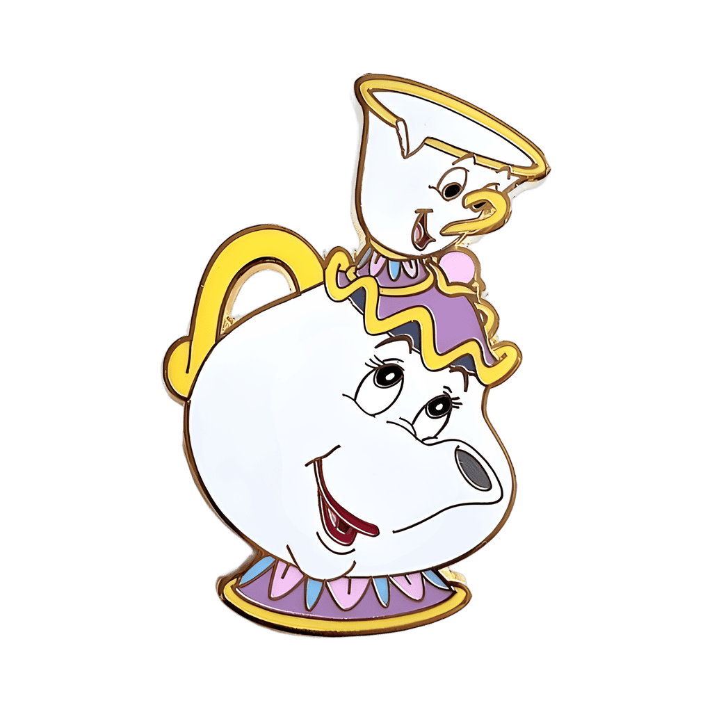 Beauty and the Beast - Chip on Mrs. Potts' Head Disney pin