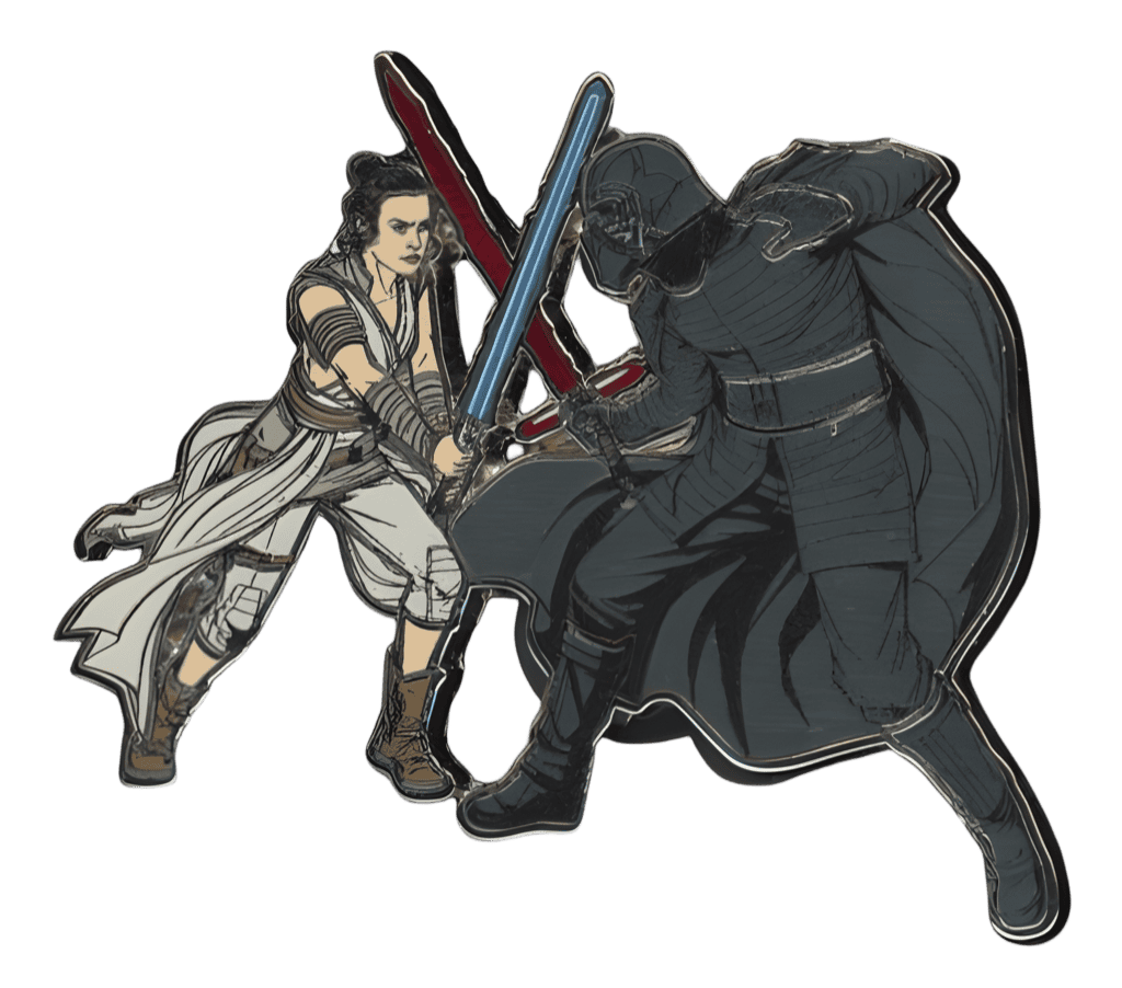Kylo Ren and Rey Disney pin