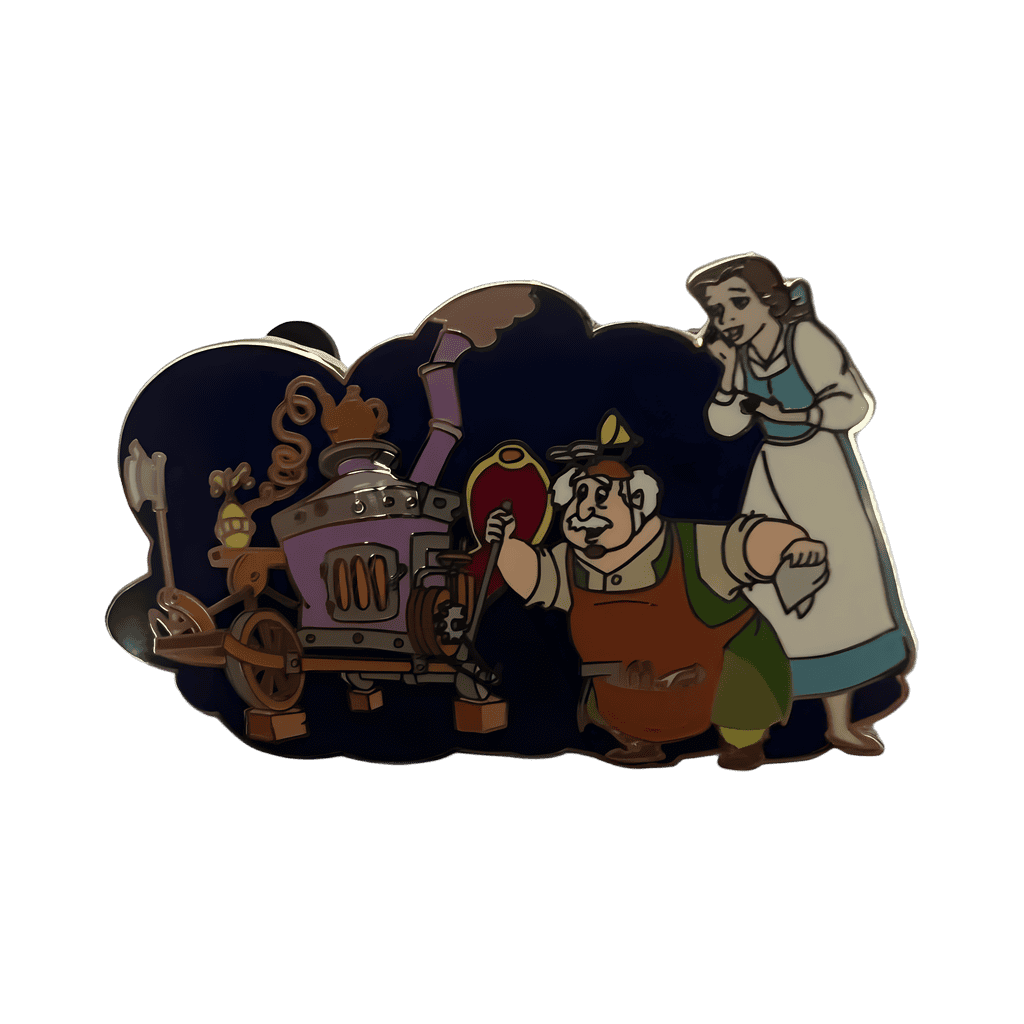 Belle and Maurice with Contraption Disney pin