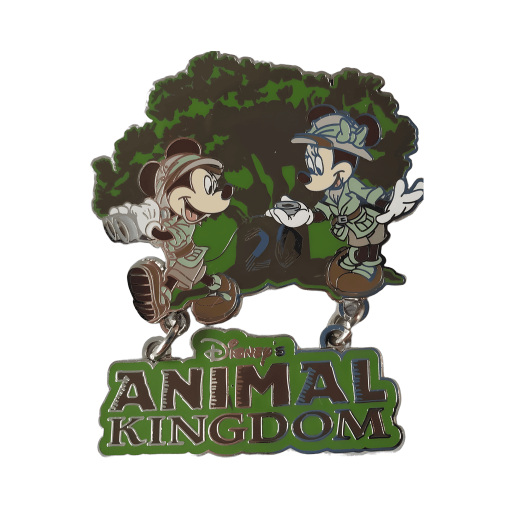 20th Anniversary - Safari Mickey and Minnie Dangle Disney pin