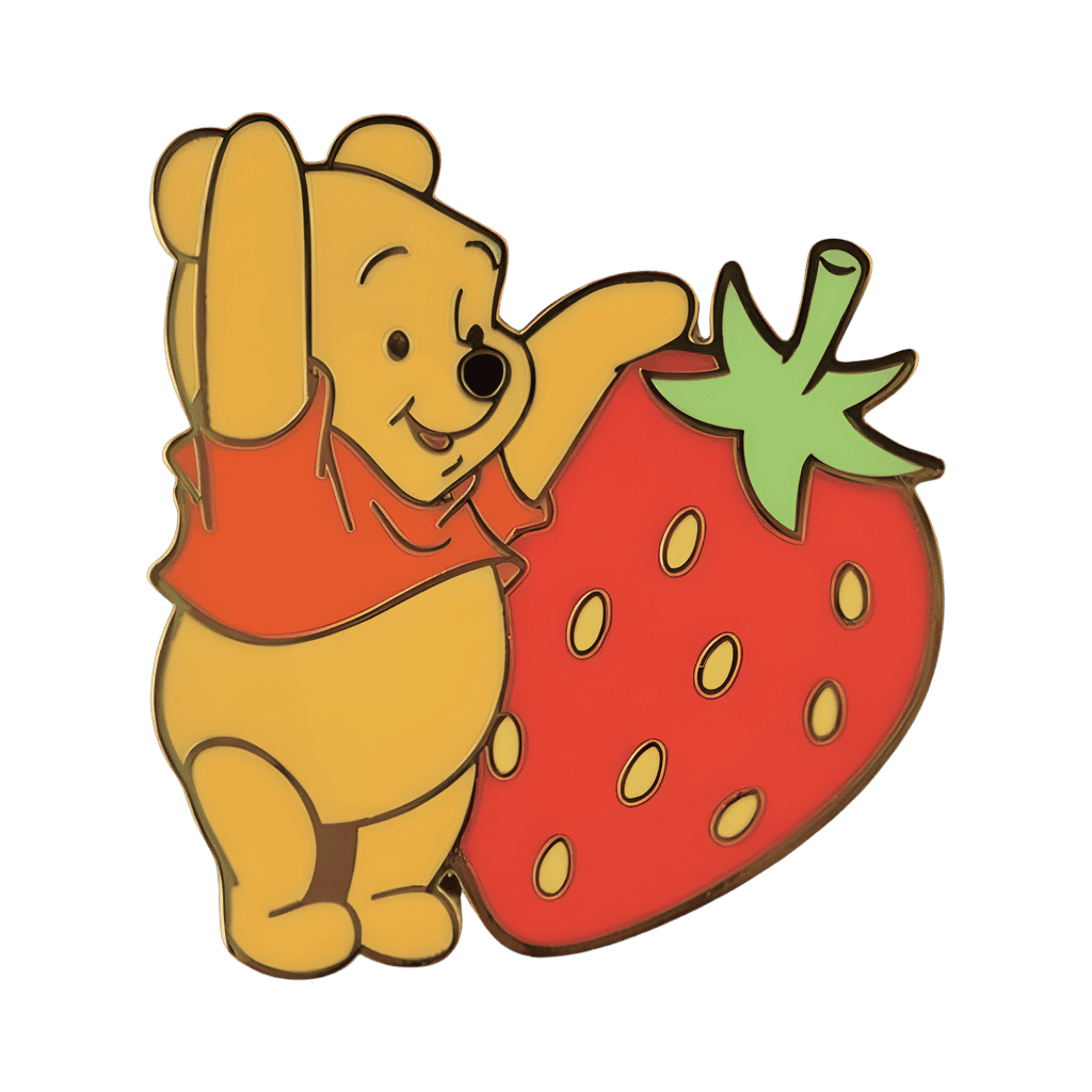 Pooh with Strawberry Disney pin