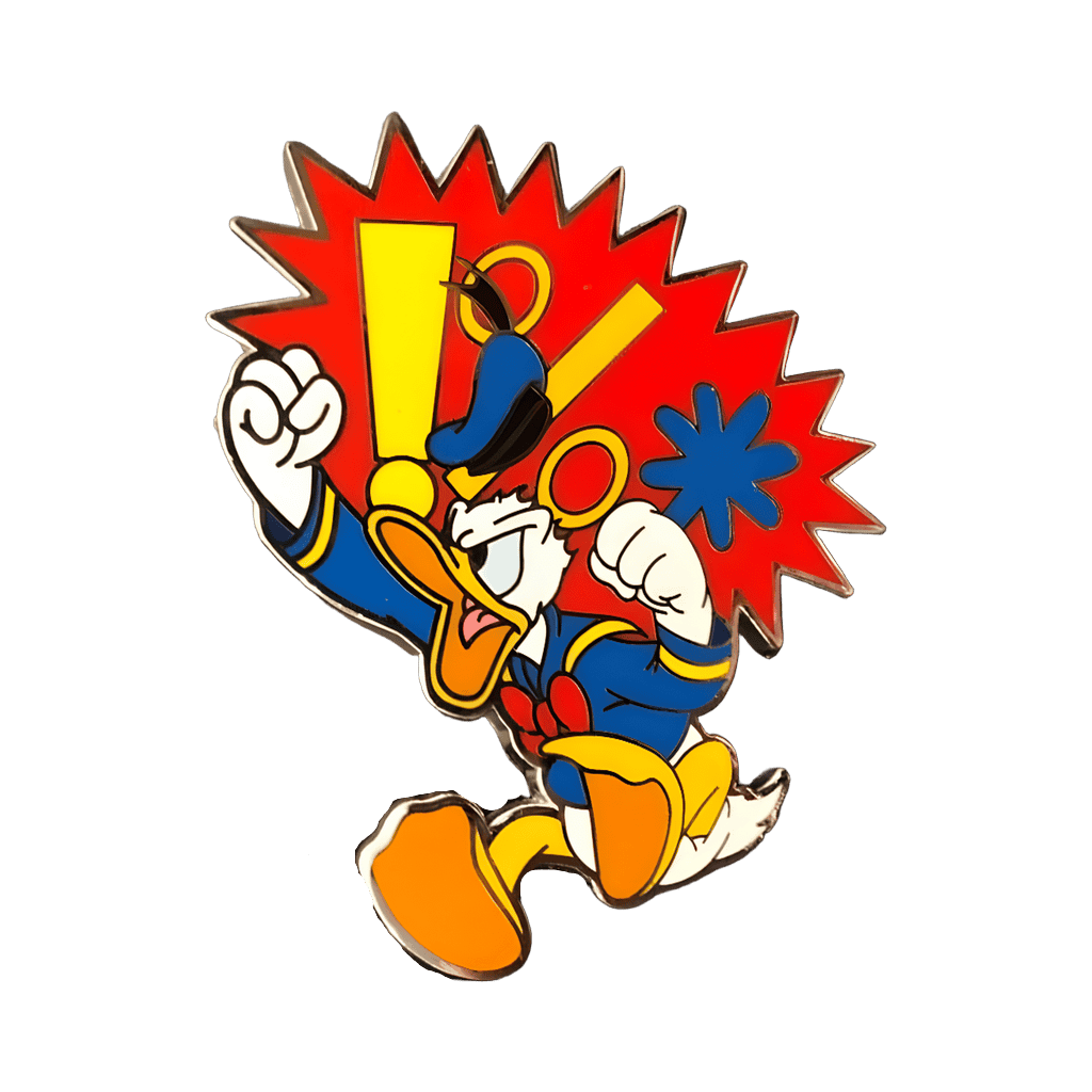 Angry Mad Donald Duck Disney pin