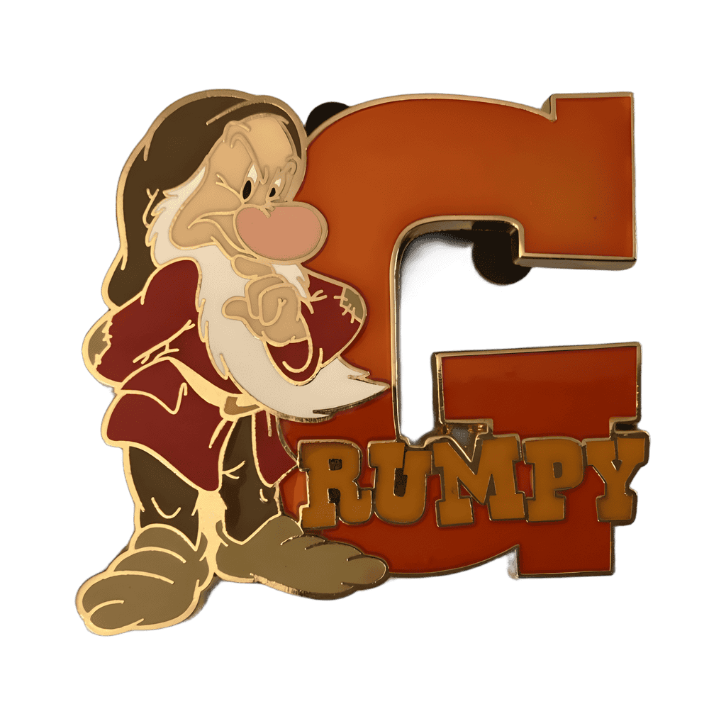 Grumpy. Letter G Disney pin