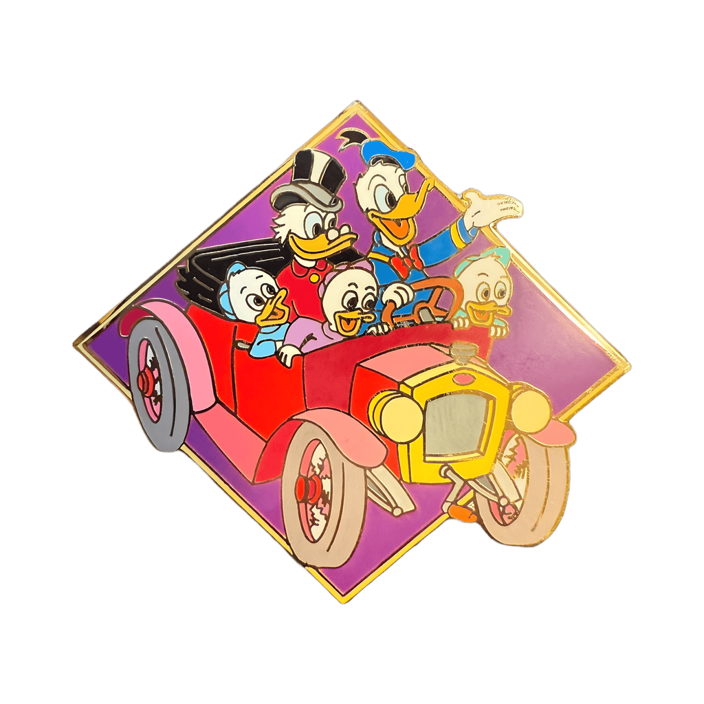 Donald Duck, Scrooge McDuck, Huey, Dewey and Louie - Riding in a Red Car Disney pin
