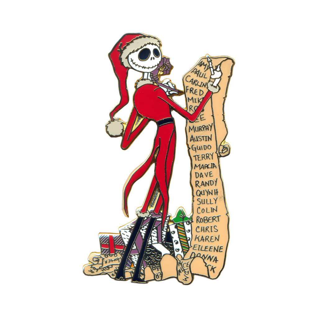 Santa Jack Skellington Checking His List Disney pin