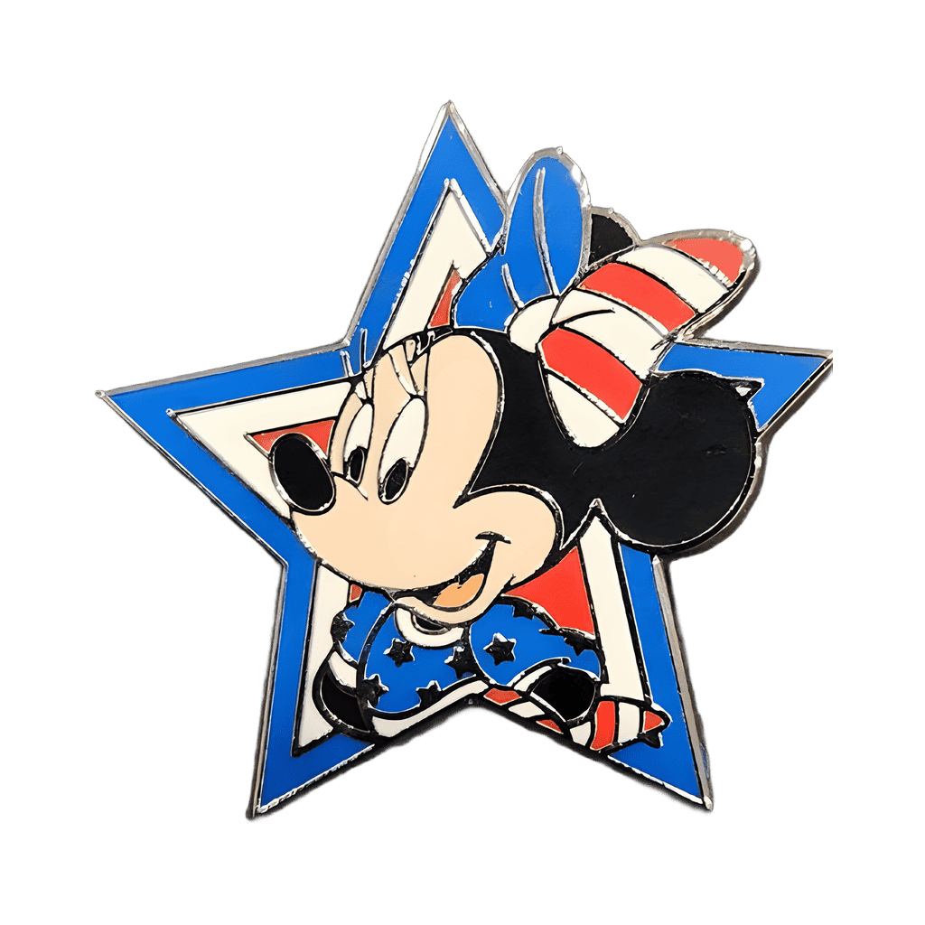 Minnie Mouse patriotic star Disney pin