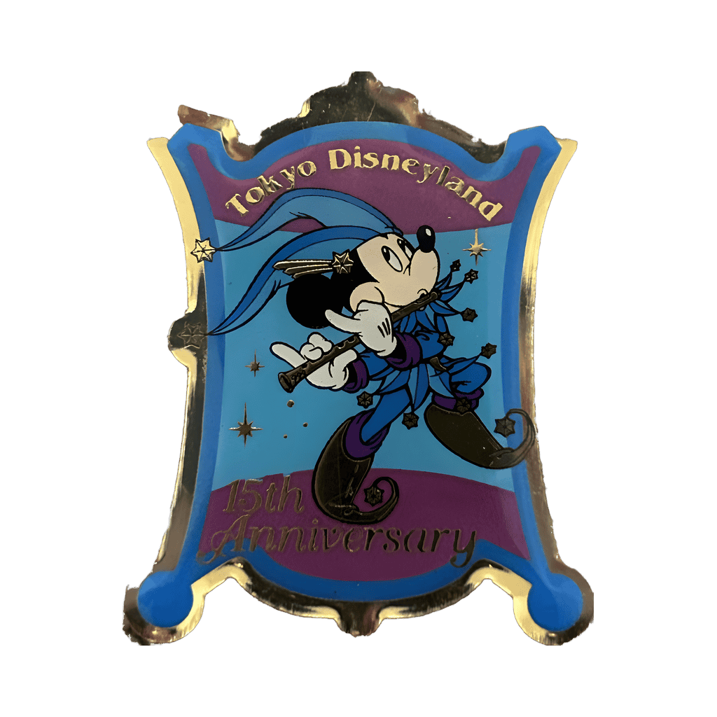 15th Anniversary - Jester Mickey Playing A Flute Disney pin