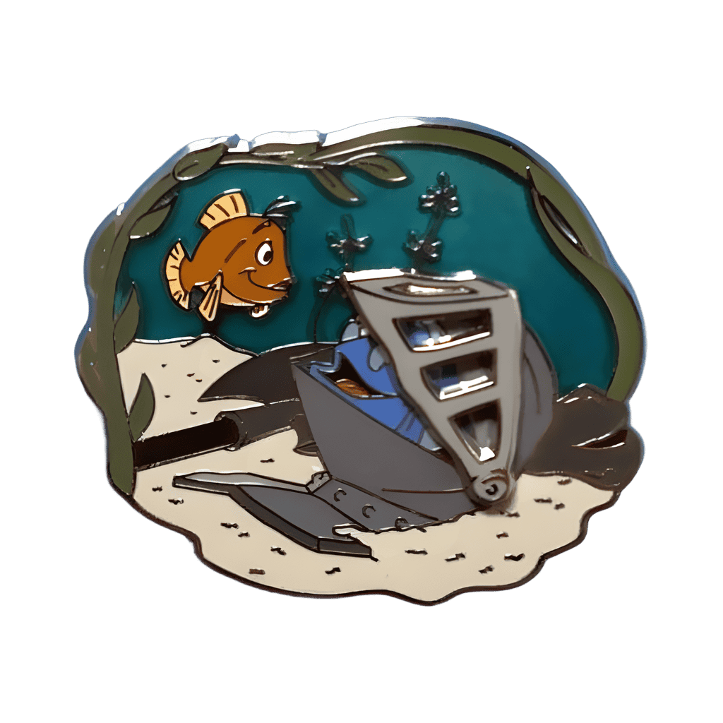 Merlin and Arthur (Wart) as fish Disney pin