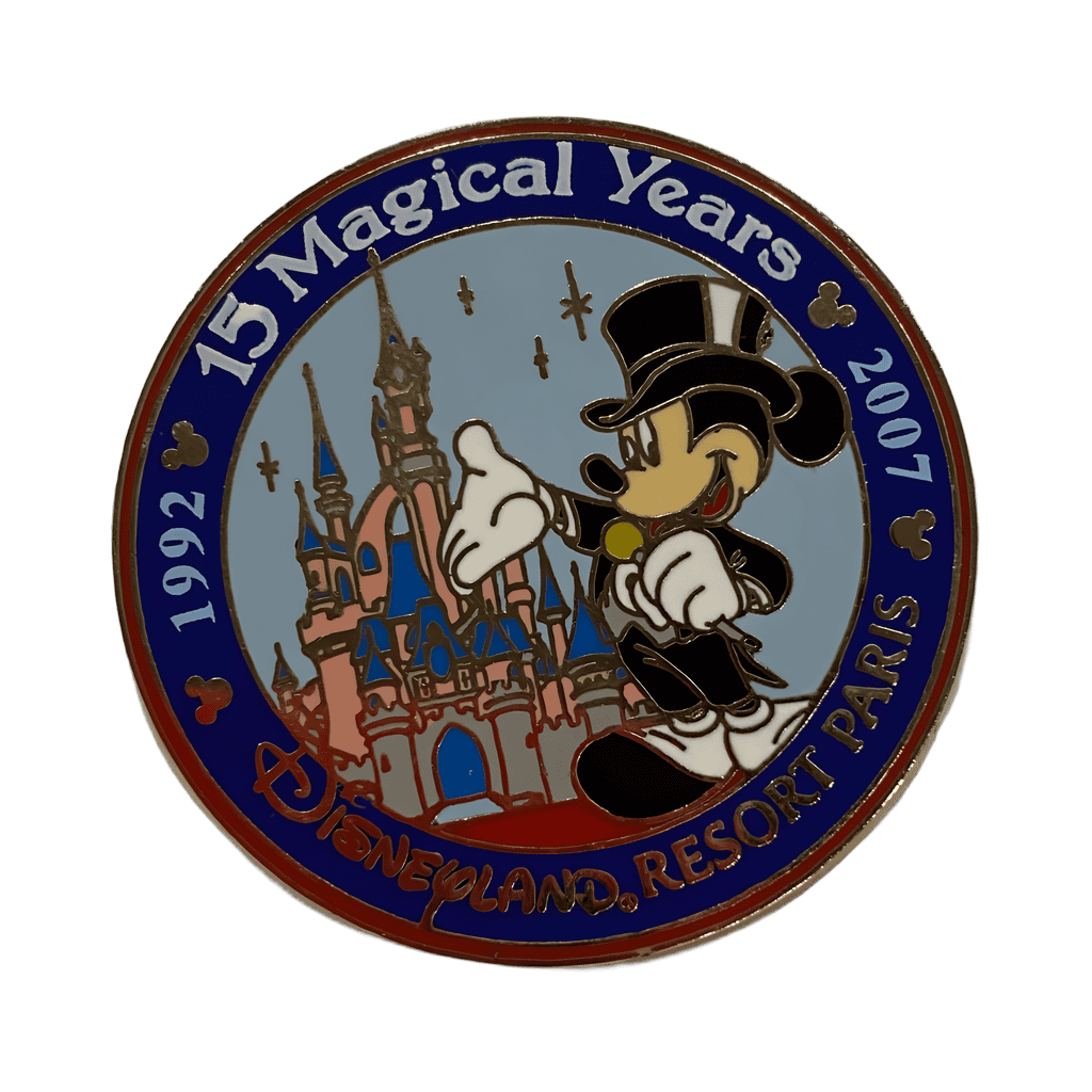 15 Magical Years 1992-2007 Paris Mickey Castle Disney pin