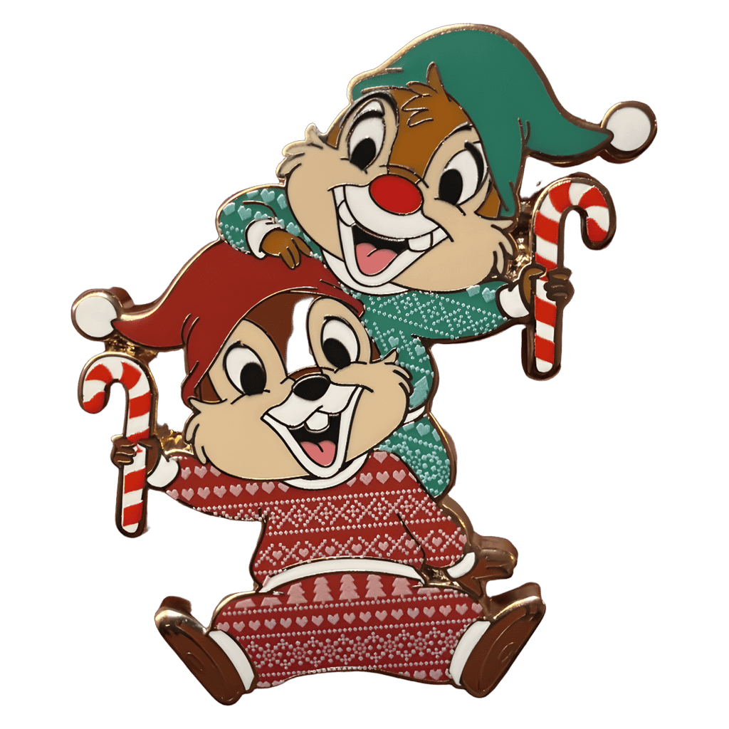 Chip and Dale Christmas Sweaters Disney pin