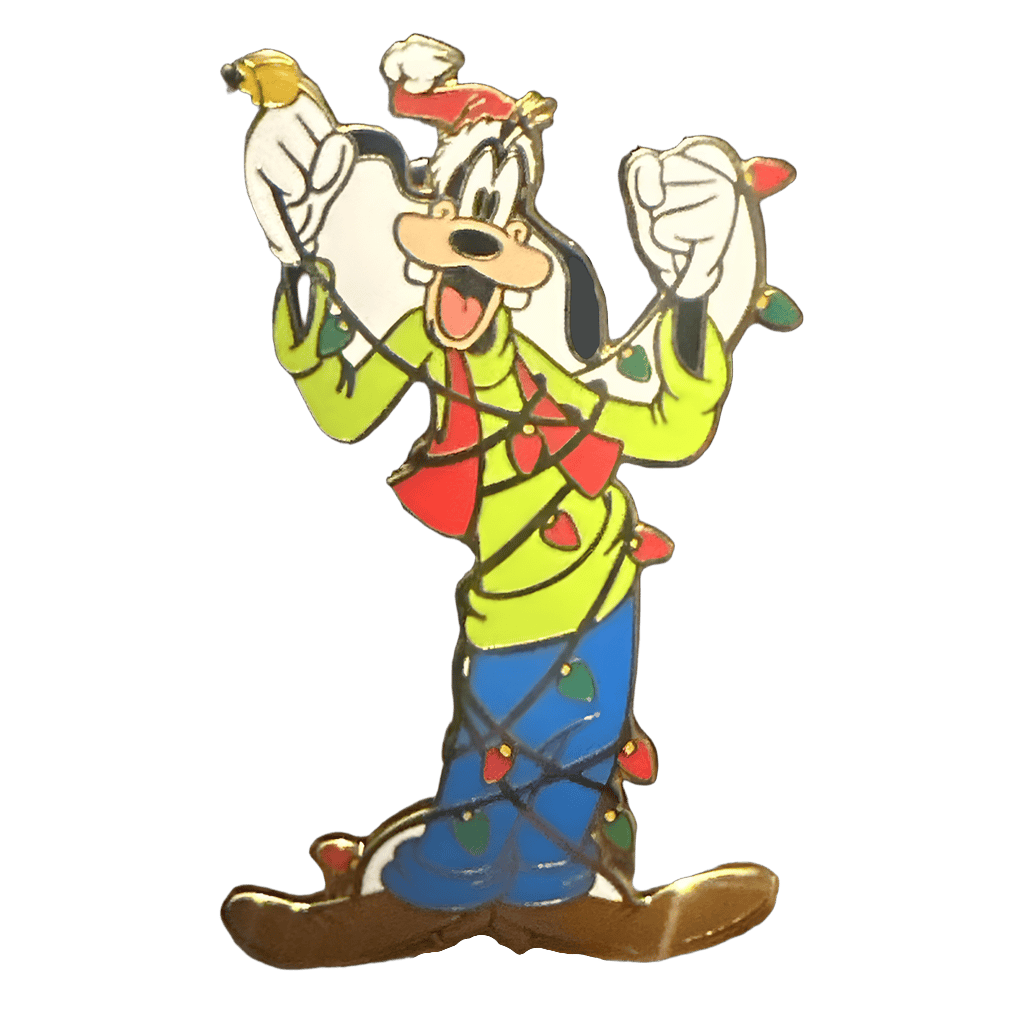 Goofy with Christmas lights Disney pin
