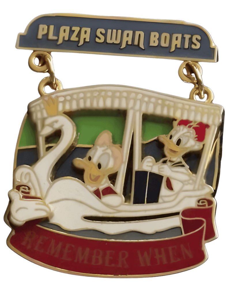 Plaza Swan Boat - Donald and Daisy Disney pin