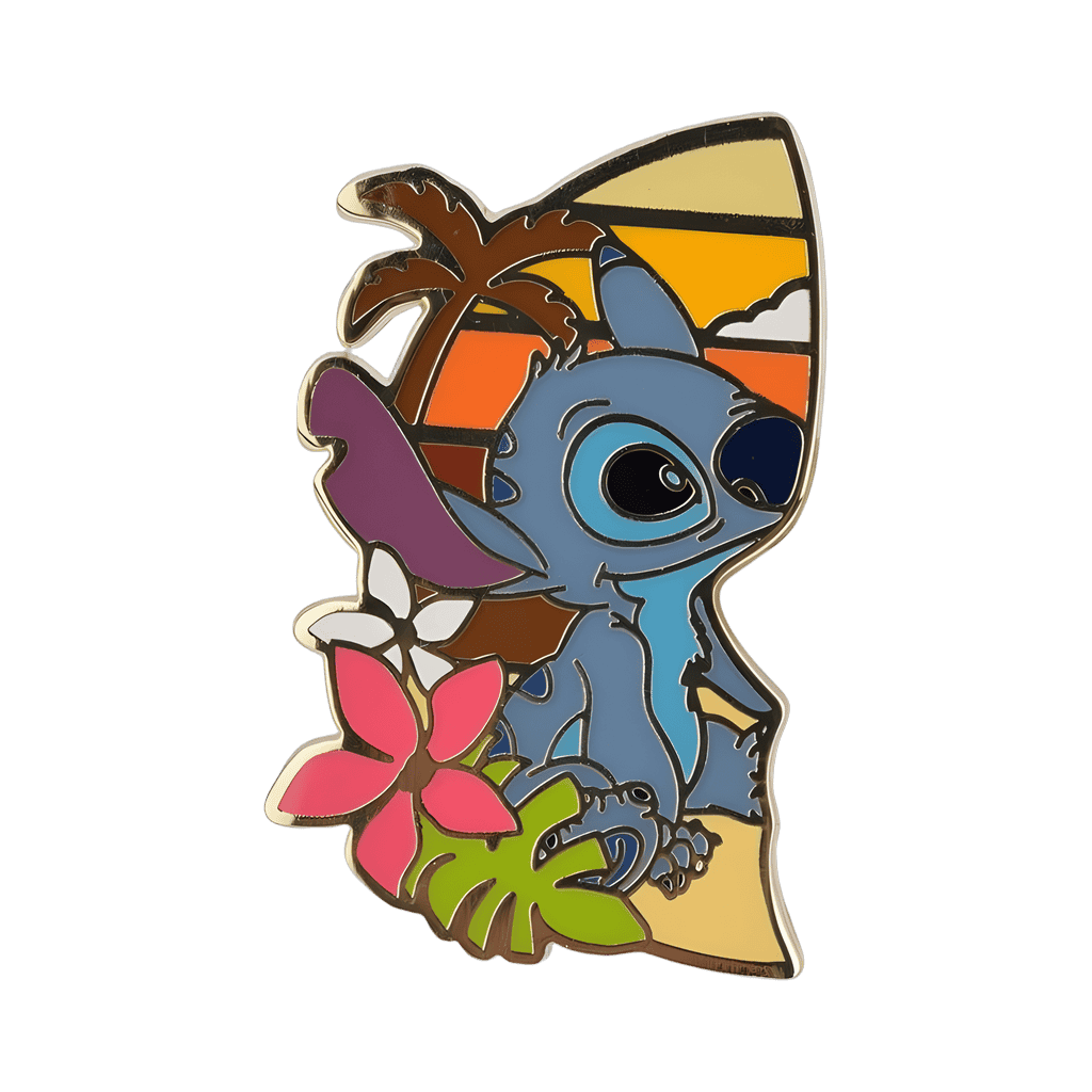 Angel & Stitch Sunset Beach Pin Set - Stitch Disney pin