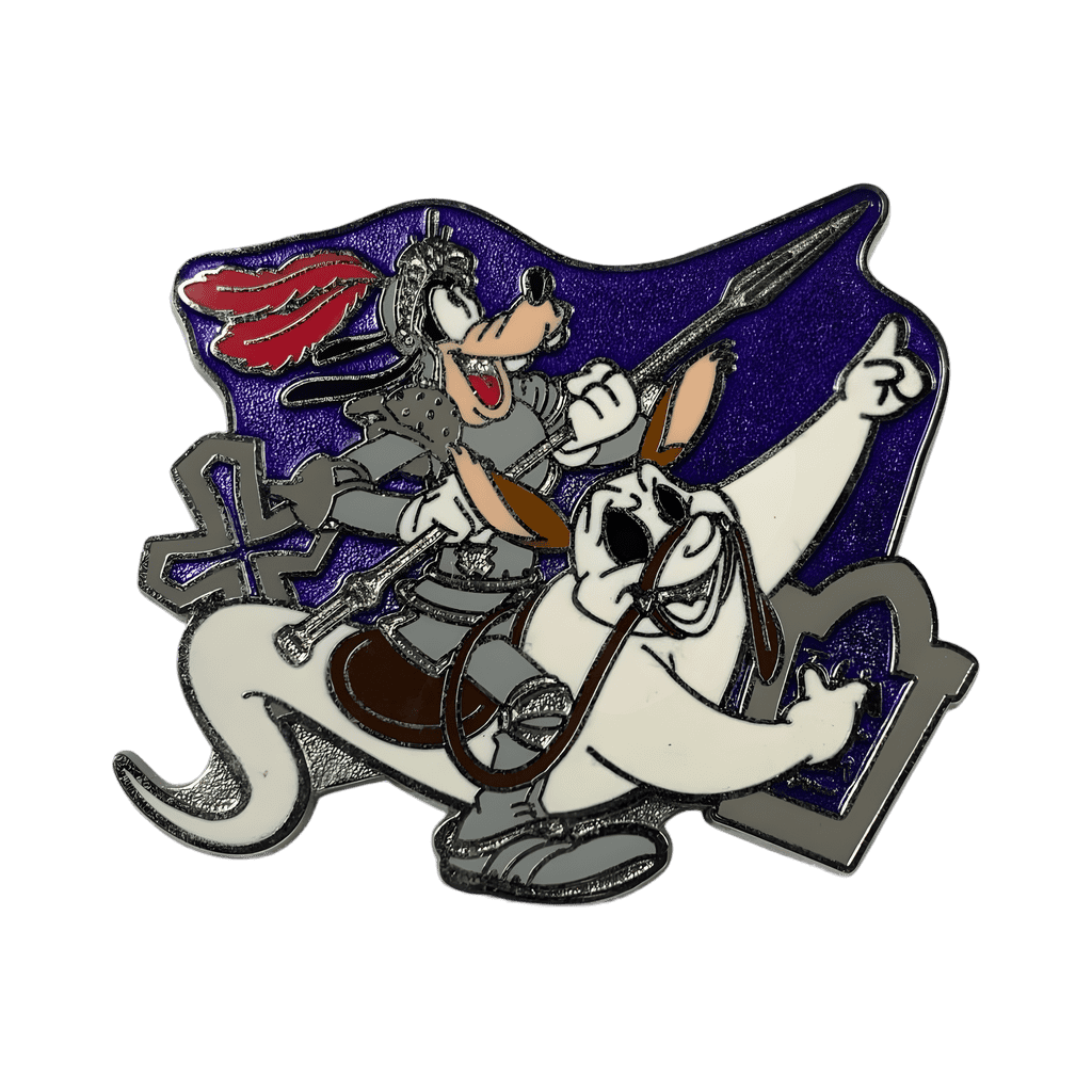 Goofy Knight Riding a Ghost Disney pin