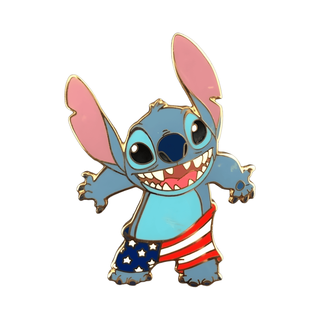 Stitch - Independence Day- Stars and Stripes boxers Disney pin