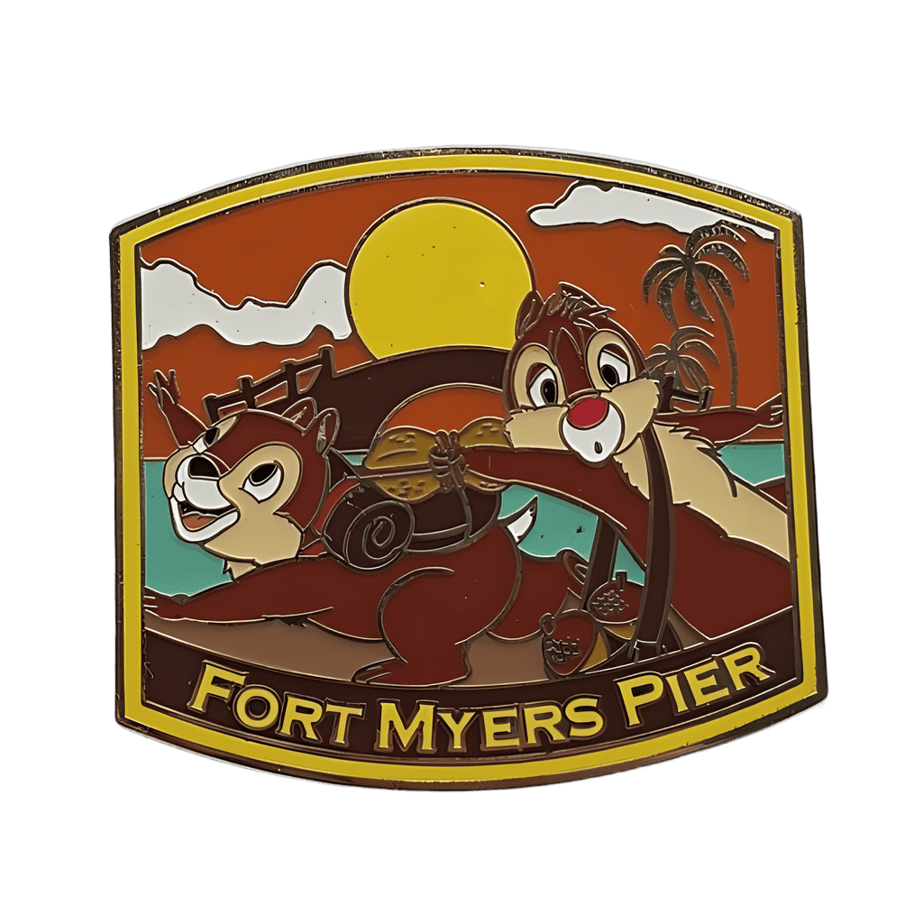 Chip and Dale at Fort Myers Pier Disney pin
